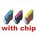 3-Pack Color Ink w/ Chip for Compatible CLI-8 Canon Pixma MP500 MP530 MP600 MP800 iP4200 iP4300 iP4500 iP5200 iP5200