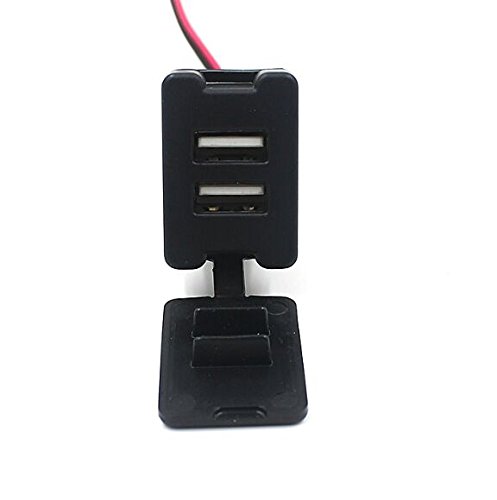 E-Bro NEW 12-24V Car Dual USB Port Adapter Charger Cell Phone PDA DVR Input For Toyota