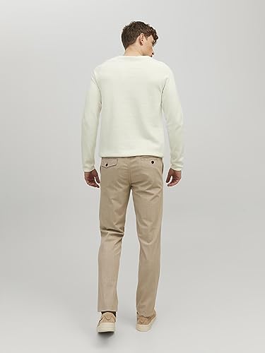 Jjehill Knit Crew Neck Noos, Suéter Hombre, Cloud Dancer, M