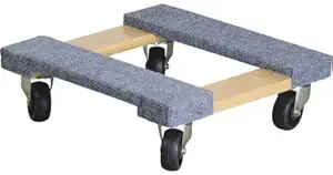 Ironton Carpeted Mover's Dolly - 1000-Lb. Capacity, 16in.L x 16in.W
