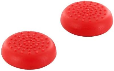 Onepalace 2 Pack Silicone Cover Case Skin Controller &amp; Grip Stick Caps for Sony Playstation 4 Controller Red
