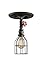 Steel Ceiling Light with Red Handle