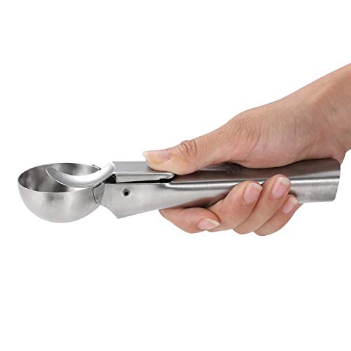Ice Cream Scoop, Koolife Stainless Steel With Trigger Spoons, E1 (Silver / 2Pack)