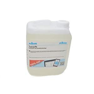 Kunststof en bureaureiniger met microvezeldoek blauw voor oppervlakken (1 x jerrycan bureaureiniger = 5 liter)