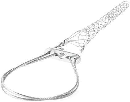 Woodhead 36580 Support Grip, Bus-Drop, Single Eye, Locking Bale, Universal Eye, Galvanized Steel, 1100lb Approximate Break Strength, 3.50" Mesh Length, 12.00" Bale Length, .22–.32" Cable Diameter