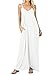 UniDear Womens Spaghetti Straps Plain Swing Loose Beach Cami Maxi Dress with Side Pockets