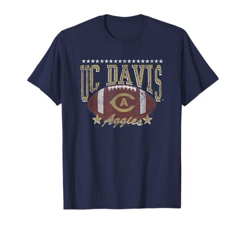 UC Davis Aggies Football Vintage Stars Navy T-Shirt