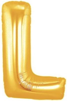 30" Foil Silver Gold Pink Blue Letter Balloon Birthday Wedding Party A-Z (L, Gold)