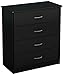 South Shore FBA_ Libra 4-Drawer Chest-Pure Black