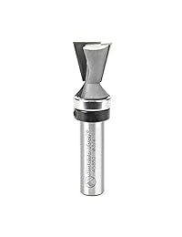 Amana Herramienta 45852 Dovetail con punta de carburo 14 Deg X 3 4 X 3 4 CH X 1 4 inch SHK W Superior Ball Bearing Router Bit