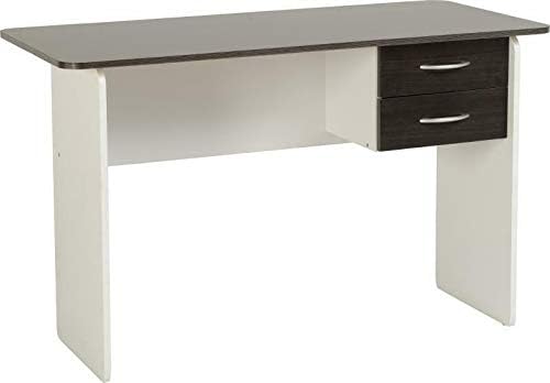 RayGar Office Computer Desk with 2 Drawers PC Table Workstation for Home and Office (Wenge/White)