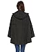 SoTeer Womens Black Poncho Outdoor Packable Water Proof Rain Jacket Hooded Raincoat Black XXL