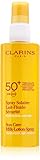Clarins Sun Care Milk-Lotion Spray Very High Protection UVB/UVA 50+ for Unisex, 5.3 Ounce