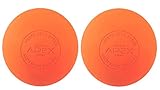 Apex Sports- Lacrosse Massage Ball- NOCSAE/ NFHS/ NCAA- Orange Color (2 balls)