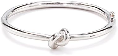 Gold/Silver/Rose Gold Tone Love Knot Bracelet Bangle Cuff Gift for Anniversary Wedding Braidsmaid (Silver)