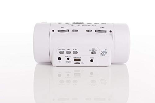 The Sonic Blast - Super Loud Projection Alarm Clock with Bluetooth Speaker with High Definition SB700W White (Without Sonic Bomb Bed Shaker) - Optional Purchase Sonic Bomb Super Shaker Model SS5VB - Thumbnail 3