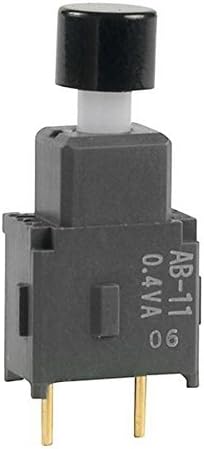 Nkk Switches AB11AP-FA Pushbutton Switch, Spst, 0.4Va, 28V