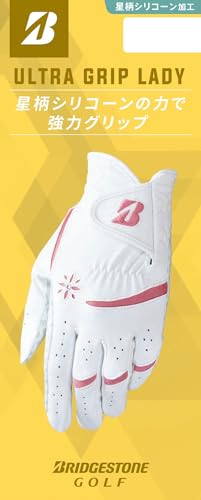 BRIDGESTONE(ブリヂストン) ゴルフグローブ ULTRA GRIP LADY ホワイト/ネイビー 左手用 18cm レディス GL25L1WN18
