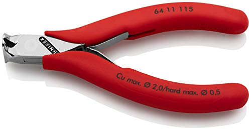 KNIPEX Tools 64 11 115 Electronics End Cutting Nippers, 4.5-Inch