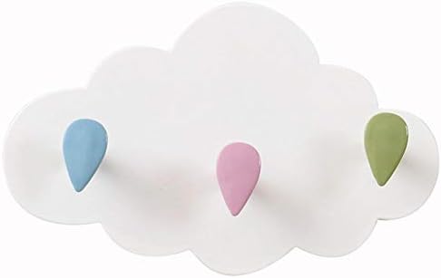 Decorative Plastic Coat Hooks, Creative Raindrops Self Adhesive Wall Coat Hangers Rack Robe Hat Clothes Scarves Bags Towels Hooks for Kid's Room Nursery