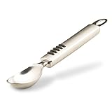 Manley Multipurpose Kitchen Scoop (2 Tbsp) - Stainless Steel - Dishwasher-Safe - No-Slip, Ergonomic Handle With Rubber Grips - Large Hole In Handle For A Hook - Great Coffee Scoop Or Tea Scoop - Suits Any Kitchen Decor
