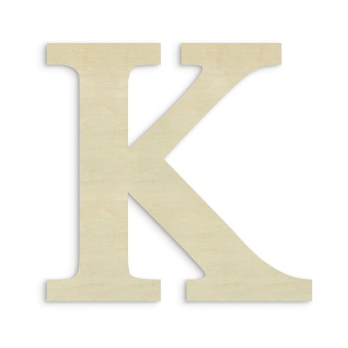 UNFINISHEDWOODCO Oversized Unfinished Wood Letter, 18-Inch, Kappa