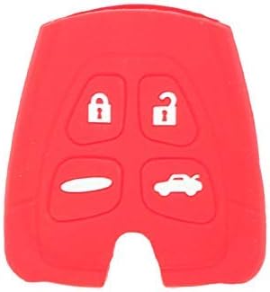 BROVACS Silicone Cover Protector Case Holder Skin Jacket Compatible with SAAB 9-3 9-5 4 Button Remote Key Fob CV2760 Red