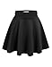 Simlu Women's A Line Flared Skater Skirt, Black, XX-Large