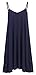 Casual Spaghetti Strap Cover Up Short Dresses: Beach Sun Cruise Loose Halter Tank Summer Sleep Club Evening Lounge Navy M