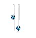 Most Beloved Sterling Silver Open Heart Threader Drop Earrings