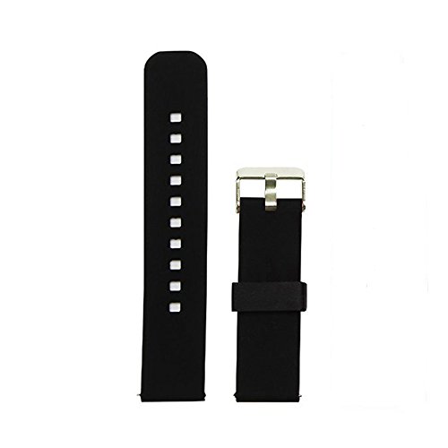 TenCloud Pebble Time Steel Replacement Strap Quick Release Silicone Watch Band 22mm Black