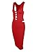 MISFONDLE Women's Sexy Bodycon Bandage Lace up Midi Club Dress Red