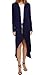 Meaneor Women's Long Sleeve Waterfall Asymmetric Drape Open Long Maxi Cardigan, XX-Large, Navy Blue1