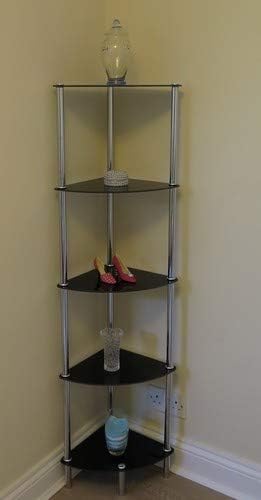 ASPECT Polo 5 Tier Corner Display Glass Unit-Black, Chrome, S, 5 Tier Corner-S - Image 4