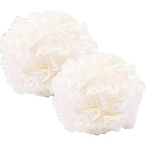 Cadialan-Multicolor-Bath-Ball-Puff-Shower-Sponge-Bath-Bathing-Accessory-Shower-Body-Buffer-2pcs-White Cadialan Multicolor Bath Ball Puff Shower Sponge Bath Bathing Accessory Shower Body Buffer 2pcs (White)