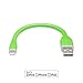 dCables Apple Certified Bendy & Durable Short (7 inch) USB Cable for iPhone 6, 6 Plus, 5, 5c, 5s, iPad 4, iPad Air, Mini, iPod Touch 5, Nano 7 - Bendy Charger Cable for Lightning Port to USB - Green