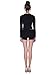 HIKA Women's Fashion Long sleeve Stretchy Off-shoulder Crop Top Medium Black