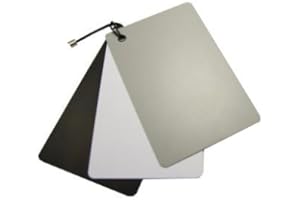 Opteka Pocket-Sized Grey Card White Balance Card 18% Exposure Photography Custom Calibration Camera Checker Set with Quick Release Lanyard for Video, Mirrorless, DSLR and Film