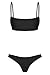 PRETTYGARDEN 2019 Sexy Push Up Padded Brazilian Bikini Set Swimwear Swimsuit Beach Suit Bathing Suits Black