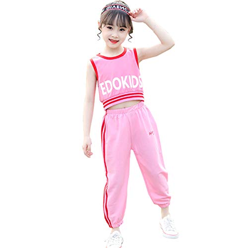 OnlyAngel Kids Piece Sports Outfits Girls Crop Tank Tops T-Shirt