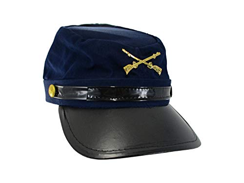 Civil War Federal Union Army Soldier Cotton Hat Navy Kepi Cap Costume Accessory