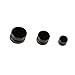 Evelin LEE 2Pair Unisex Punk Style Round Magnetic Fake Plugs Non-Piercing Clip On Stud Earrings (2pair/lot, Black 8mm)