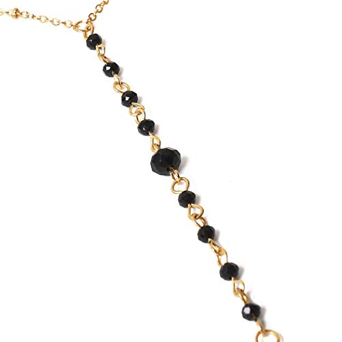 Yean Women Layered Harness Crystal Bikini Body Chain Crossover Belly Waist Chain in Gold
