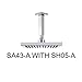 MODONA SA43-A 5-Inch Square Ceiling Shower Arm with Flange Solid BRASS