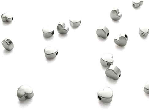 4 Pieces - 16K Silver Plated Heart Charm Stamping Blank Ready to Stamp Jewelry Supply Craft Supplies - 4PCH (Silver)