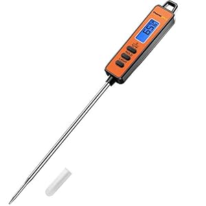 ThermoPro TP01S Termometro da Cucina Lettura Istantanea con Sonda Lunga Termometro Carne Digitale per Cottura Alimenti Latte Dolci Olio Liquidi Cibo Barbecue