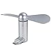 TOPUSER Cell Phone Fan, Portable Aluminum Alloy Shell Mobile Phone Fan Cooling Fan Air Conditioner Cooler, Mini Fan for Android Cell Phone, Compatible for Micro USB Port Phone Fan(Micro USB, Silver)