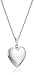 Amazon Essentials Sterling Silver Polished Heart Locket Pendant Necklace, (previously Amazon Collection)