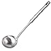 Newness Soup Ladle, Integral Forming Soup Pan Ladle, 304 Stainless Steel Ladle Soup Spoon with Vacuum Ergonomic Handle for Kitchen, [Rustproof & Durable], 11.61 Inches