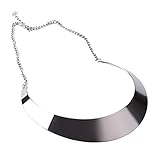 Chunky Alloy Metal Choker Collar Statement Necklace Sliver Mother's Day